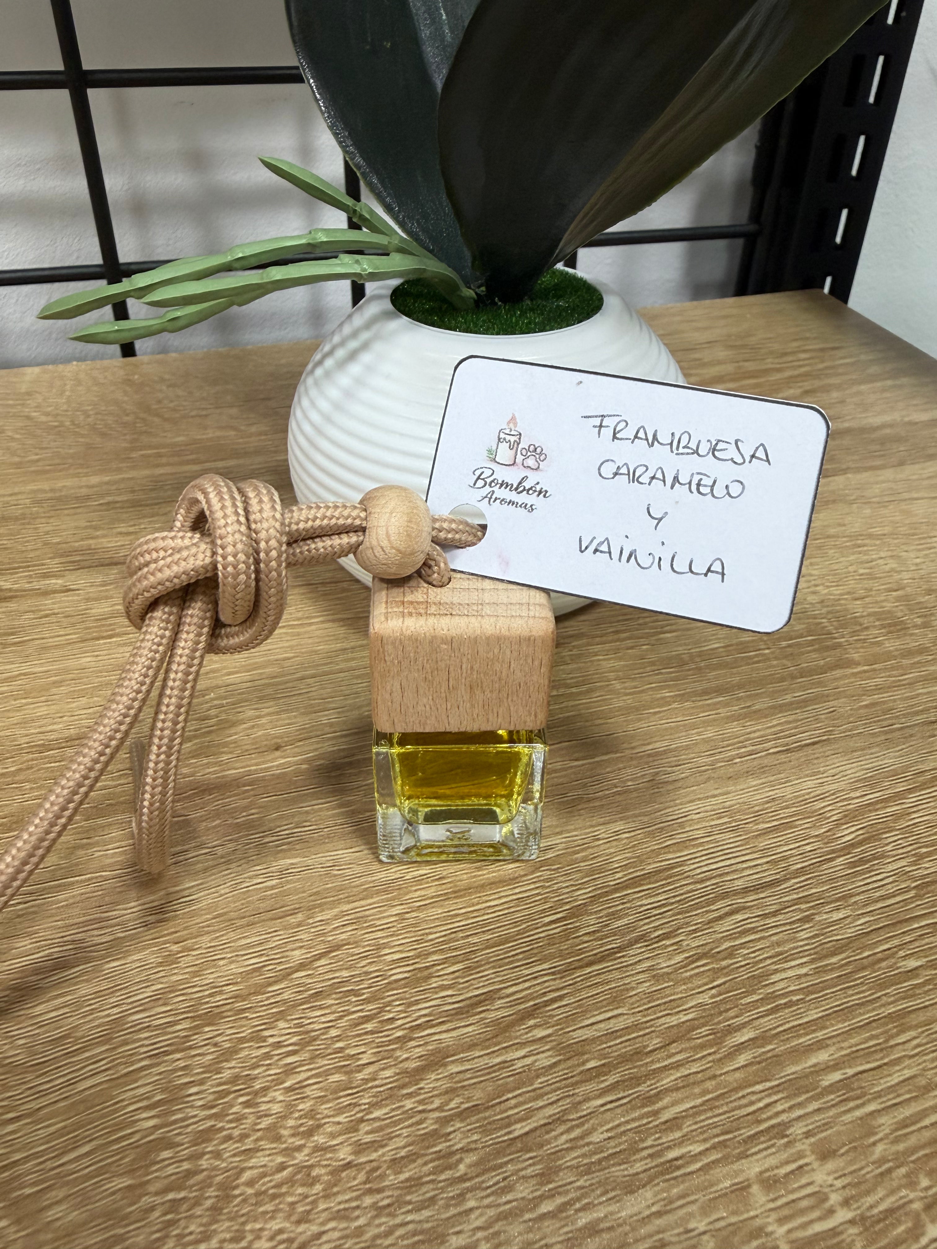 Ambientador de coche - Frambuesa, Caramelo y Vainilla