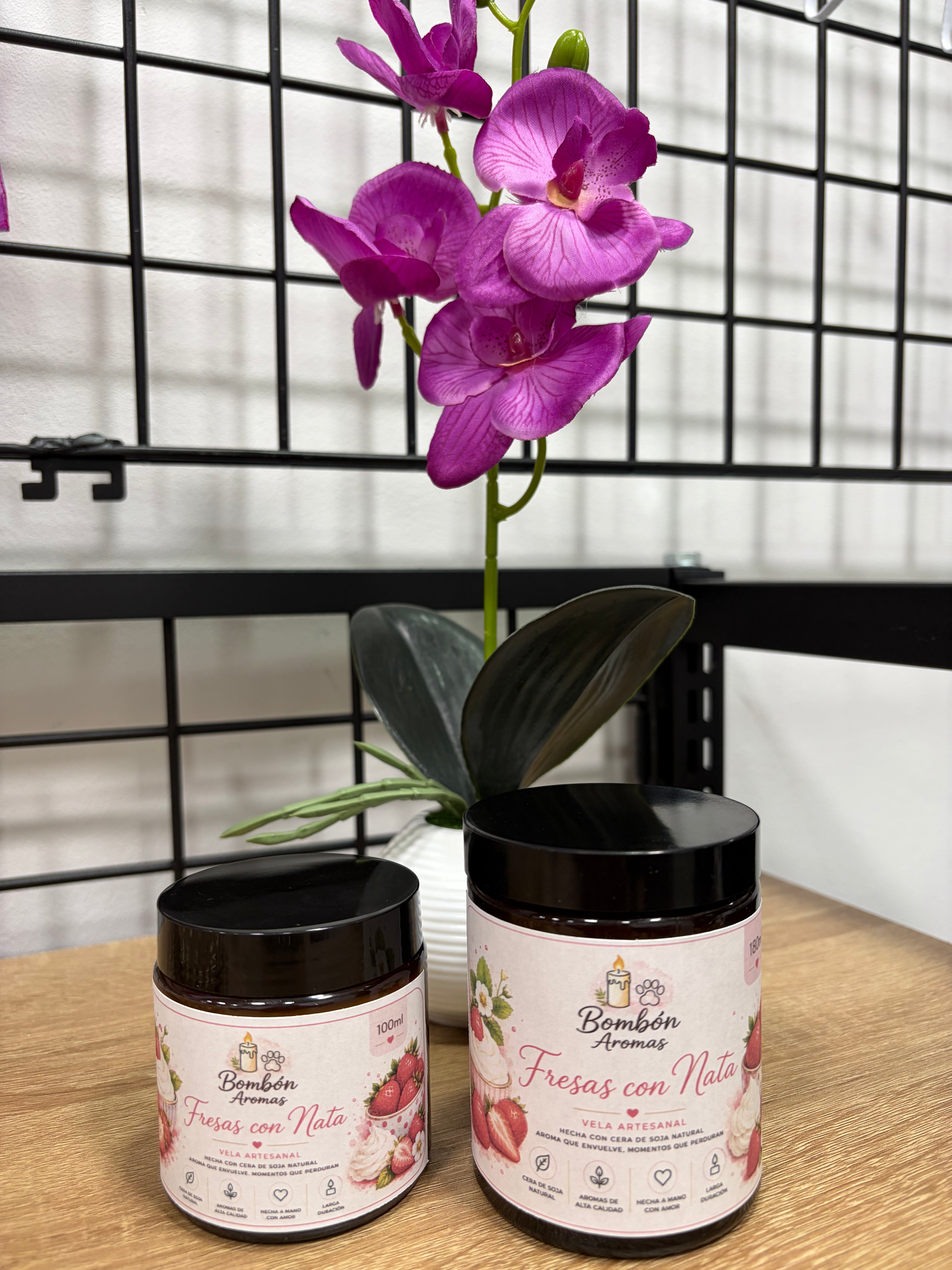 Vela Artesanal - Fresas con Nata